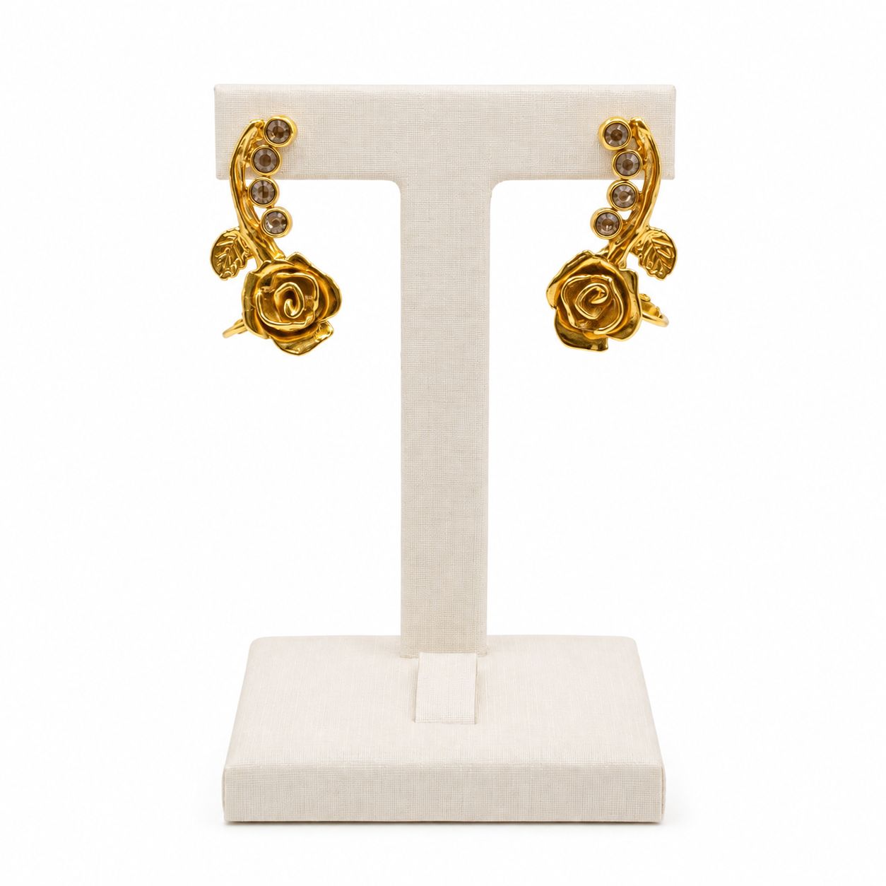Brinco Earcuuf familia fiore dourado black
