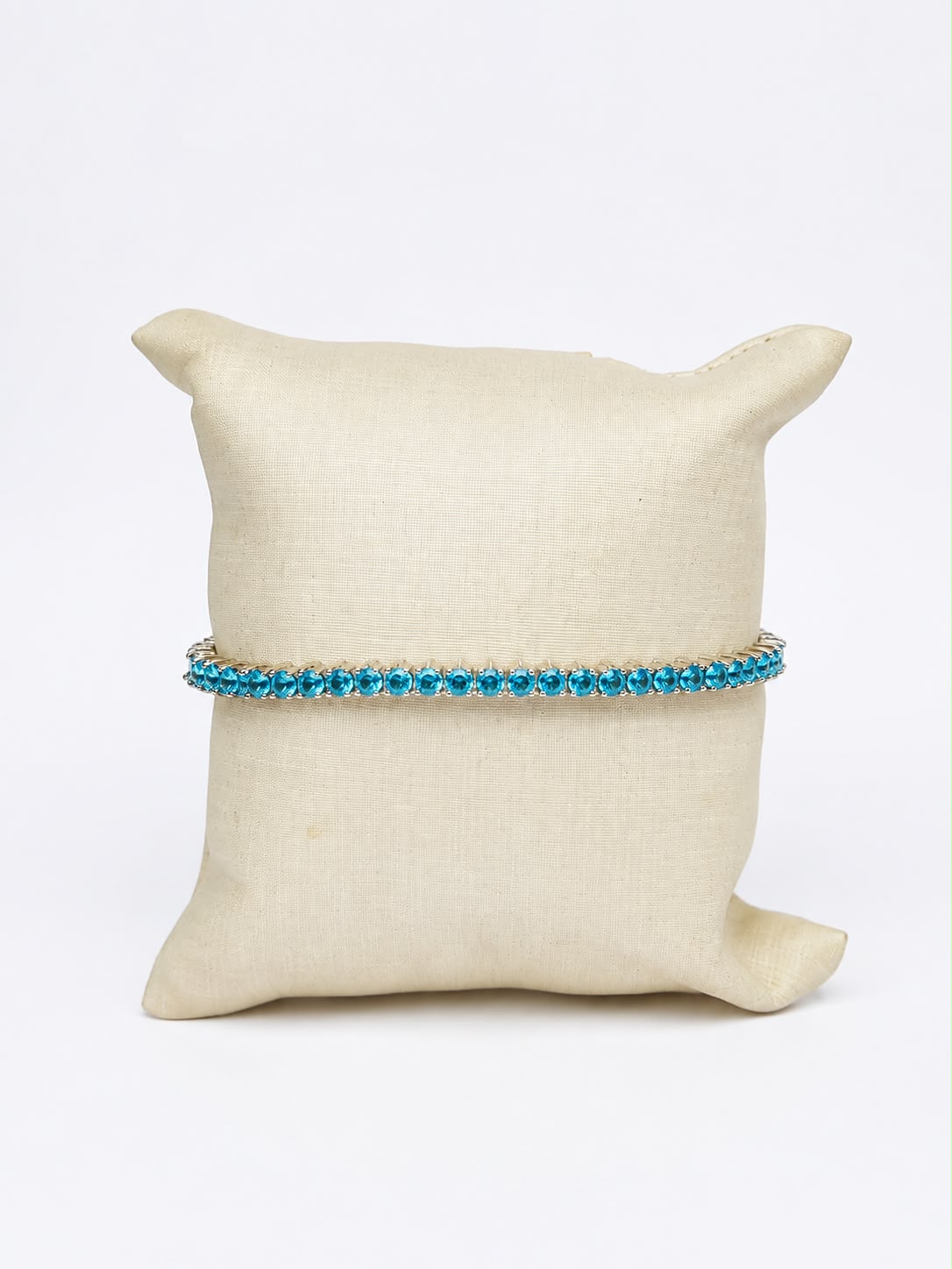 Pulseira riviera 3 pontas 17,5 cm azul