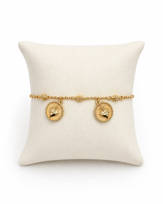 Pulseira amor sagrado=espuminhas Insp. Carla Amorim ouro amarelo