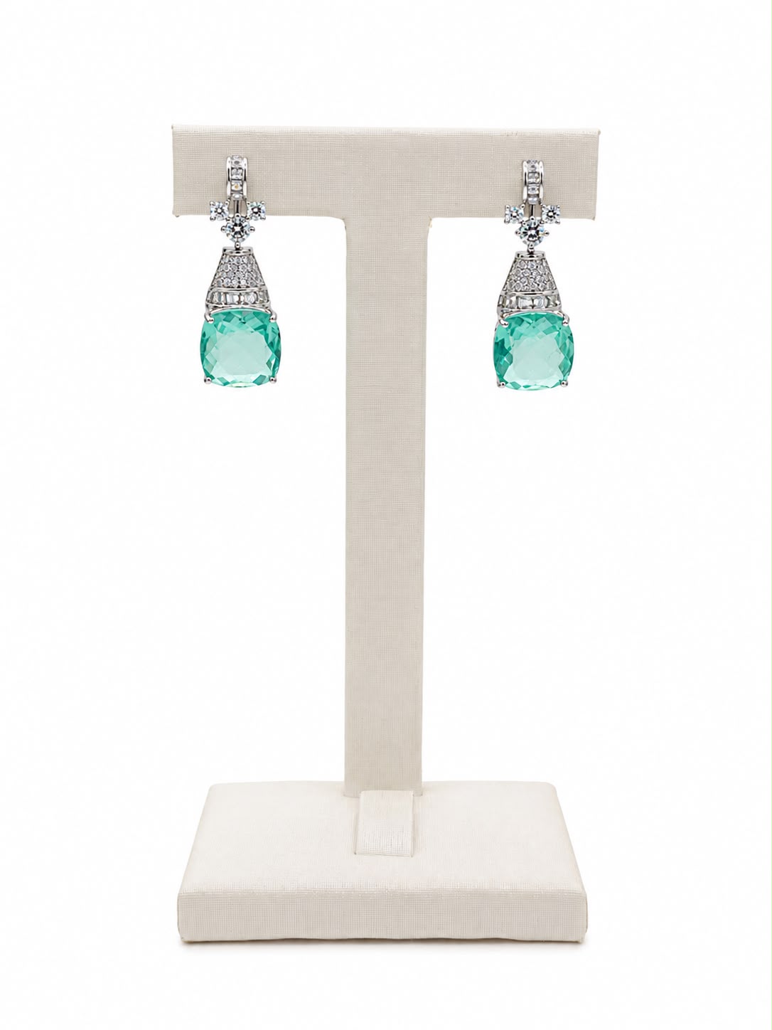 Brinco turmalina fusion glam Moissanite+Prata 925
