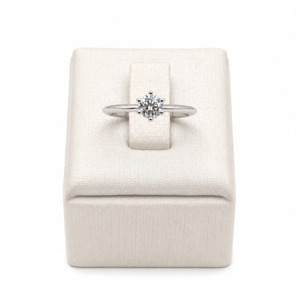 Anel solitario 5mm glam Moissanite+Prata 925 TAM14