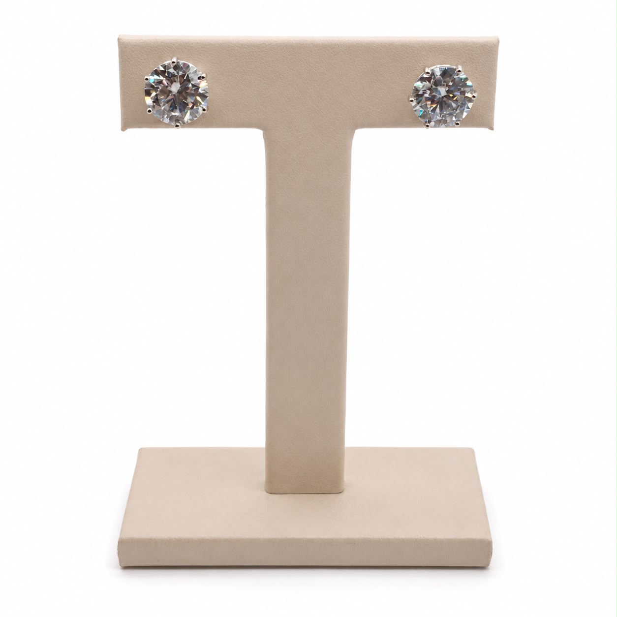 Brinco solitario 11mm glam Moissanite+Prata 925