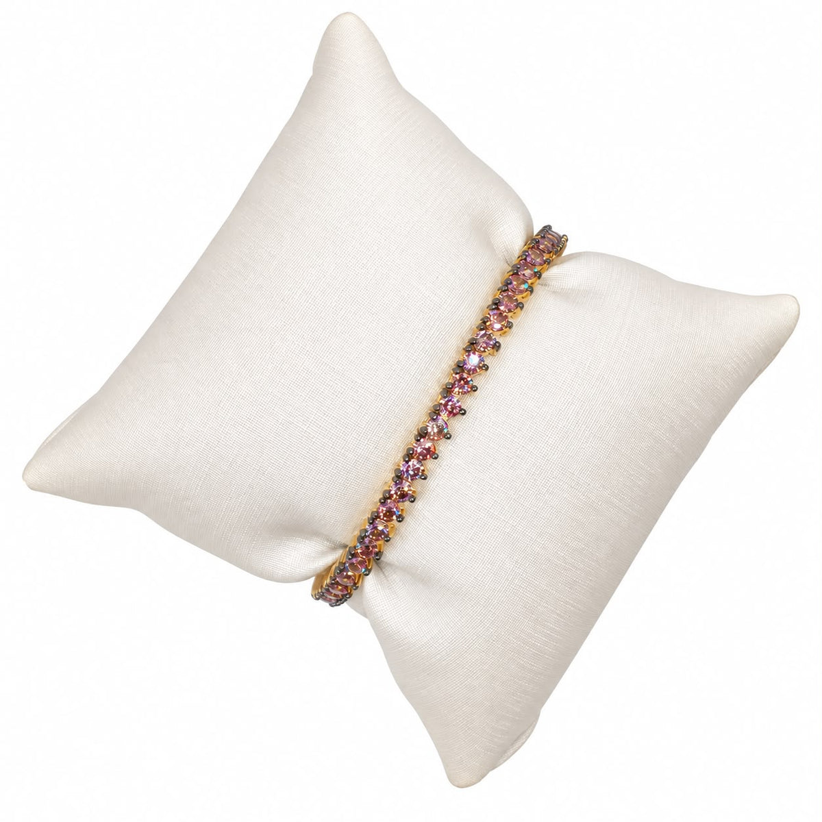 Pulseira riviera zirconia chocolate riviera inteira pedras 3mm