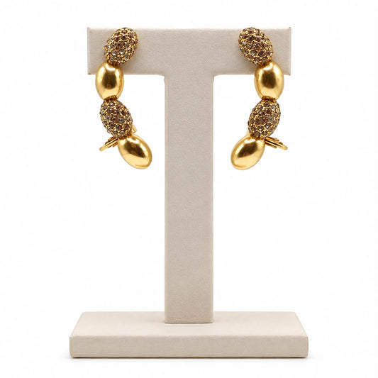 Brinco Earcuff Familia Fiori Dourado Black - 018