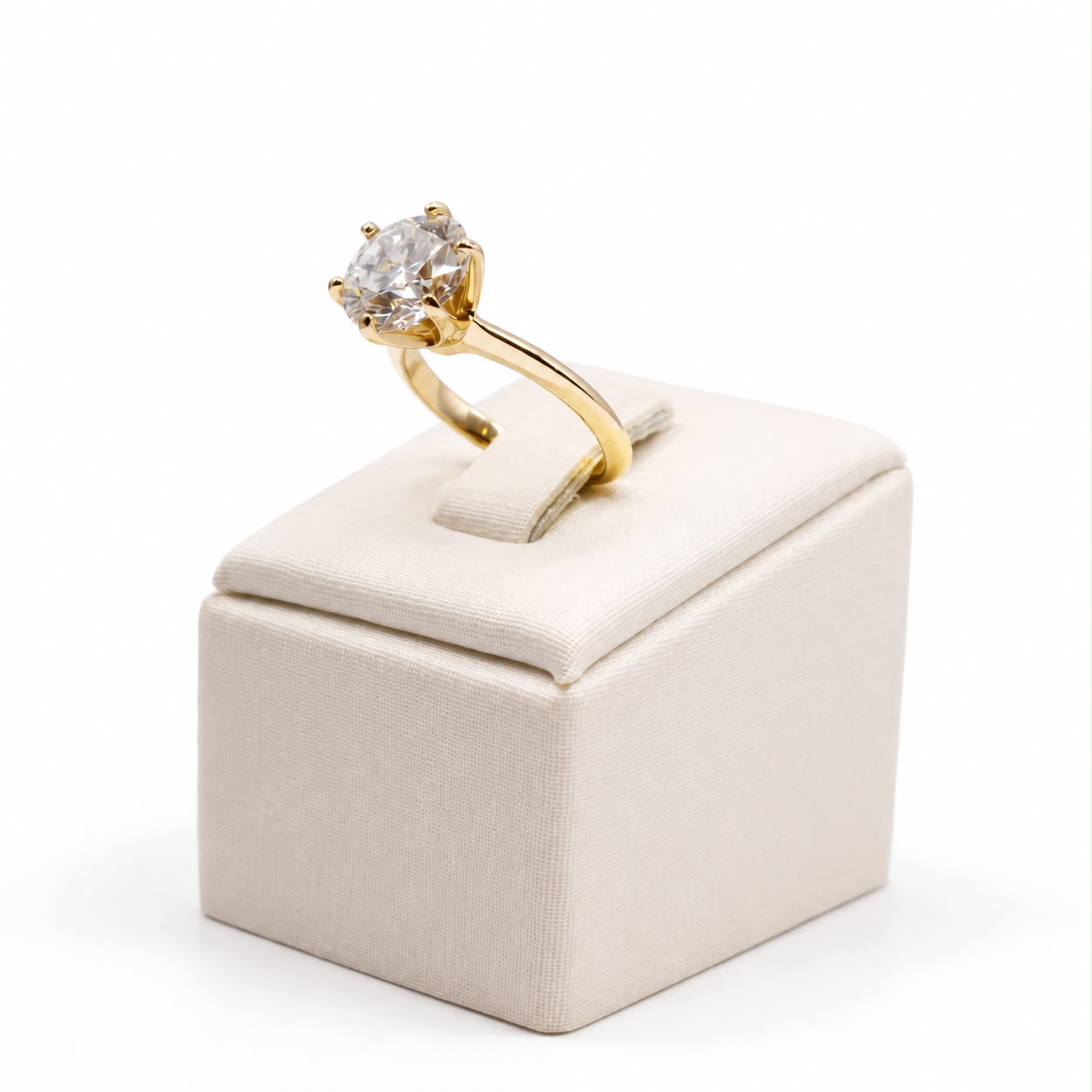 Anel solitario 10mm glam Moissanite+Prata 925+Ouro amarelo TAM14