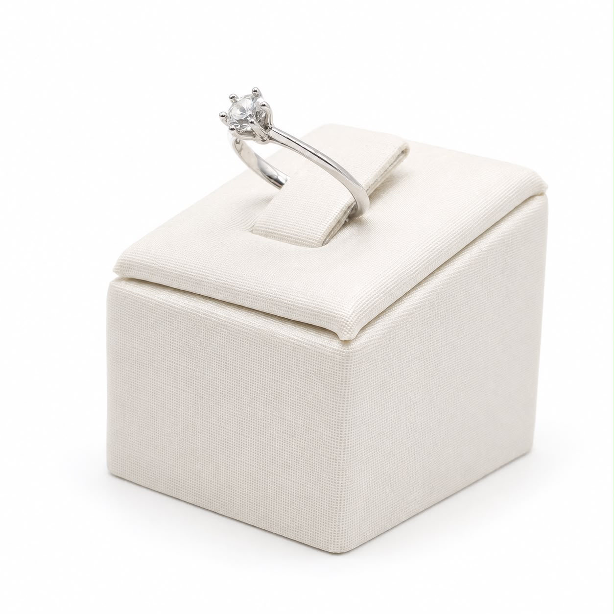 Anel solitario 5mm glam Moissanite+Prata 925 TAM14