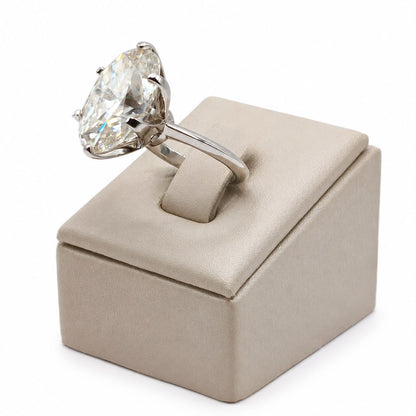 Anel Georgina glam PRATA 925+Moissanite 18mm