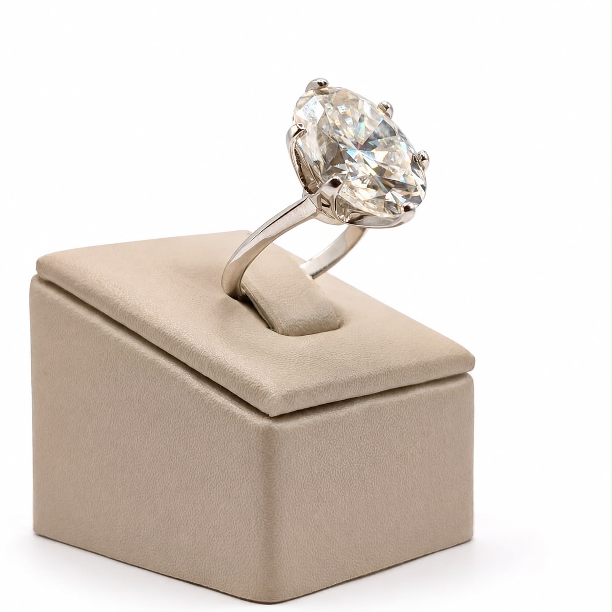 Anel Georgina glam PRATA 925+Moissanite 18mm