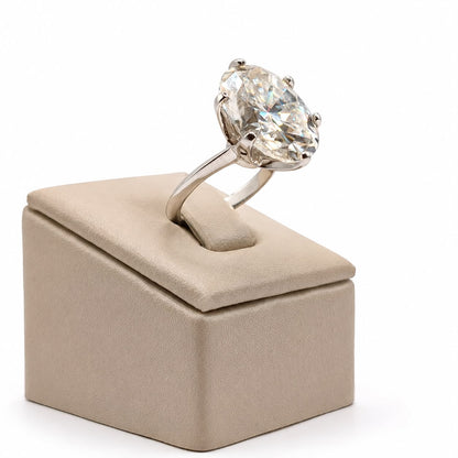 Anel Georgina glam PRATA 925+Moissanite 18mm