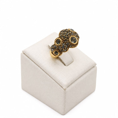 Anel nucleo cravejado aro 16 ouro